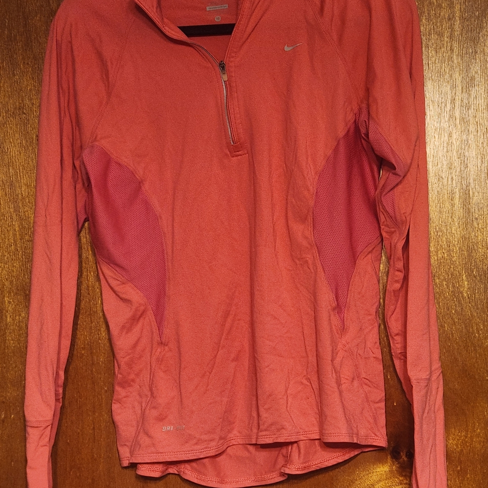 Nike Women's Dri Fit Half Zip Element Running Long Sleeve Top Shirt L